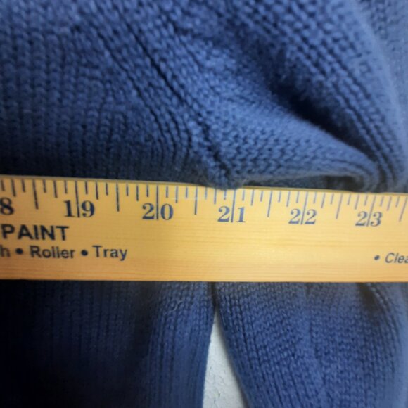 Tommy Hilfiger Navy Blue Snowflake Knit Sweater size L Christmas Holiday Party - Picture 4 of 8